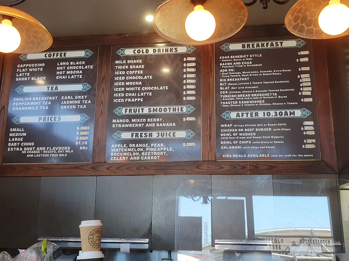 Menu, The Coffee Shop Northern Beaches