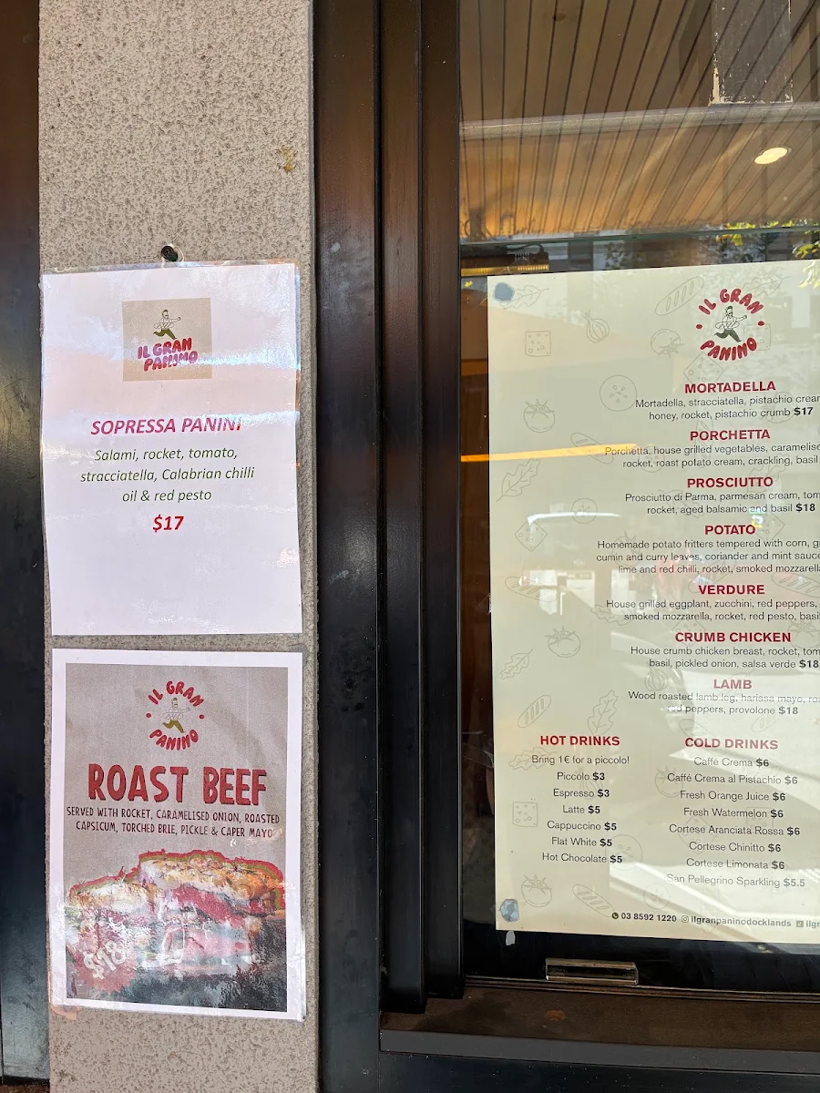 Menu, IL GRAN PANINO