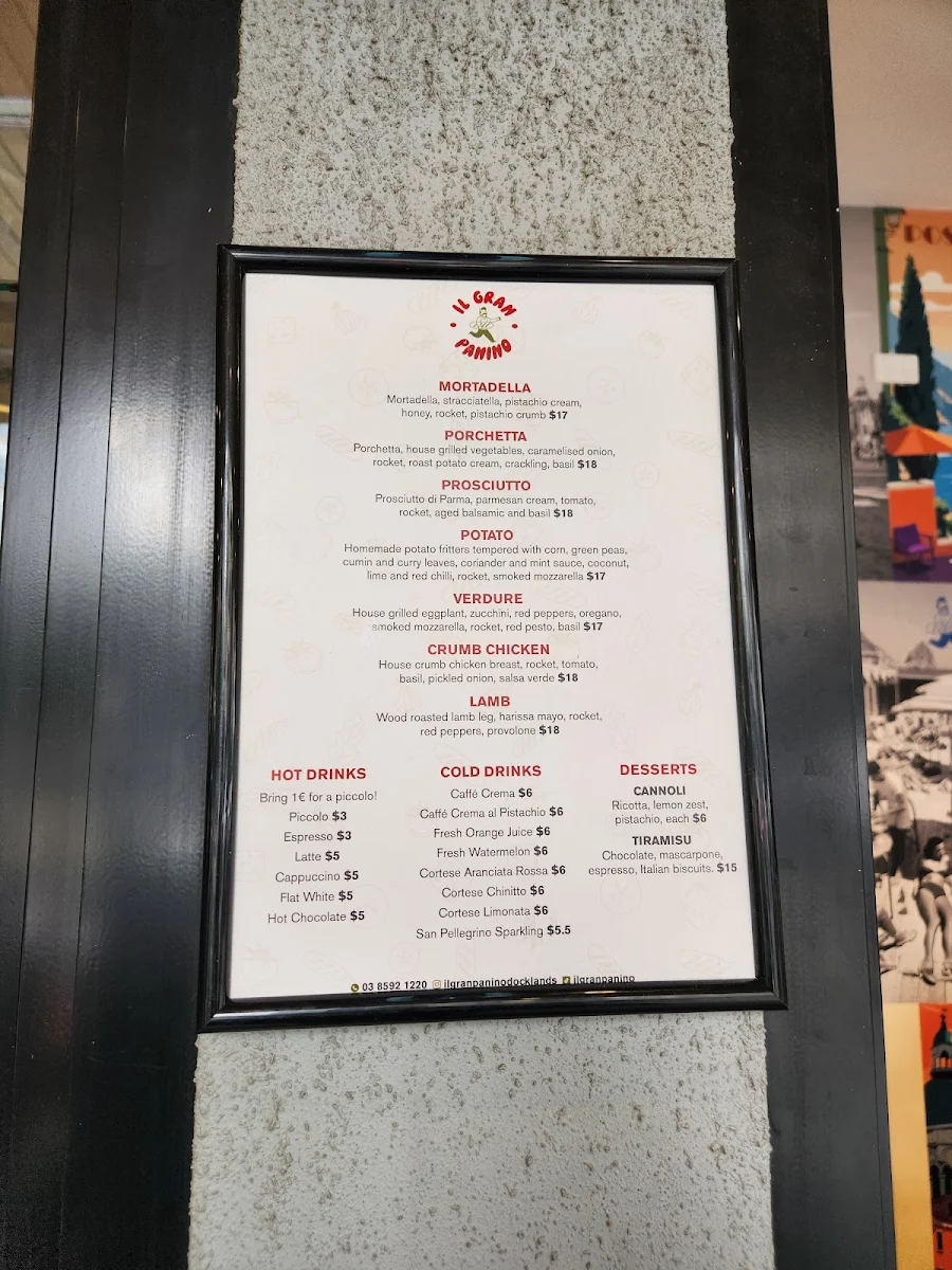 Menu, IL GRAN PANINO