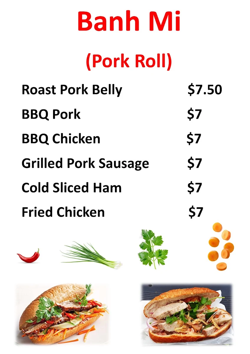 Menu, Charman Bakery