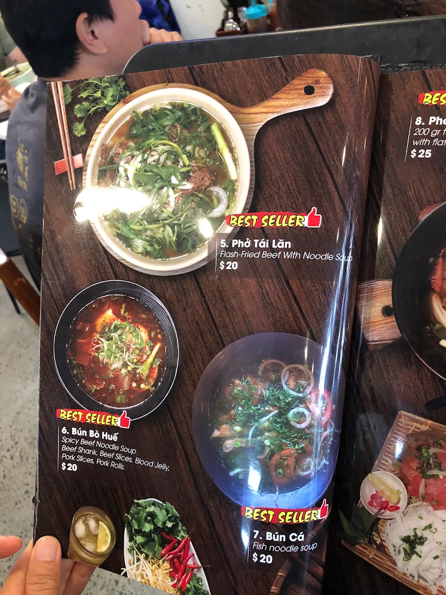 Menu, Phở Queen