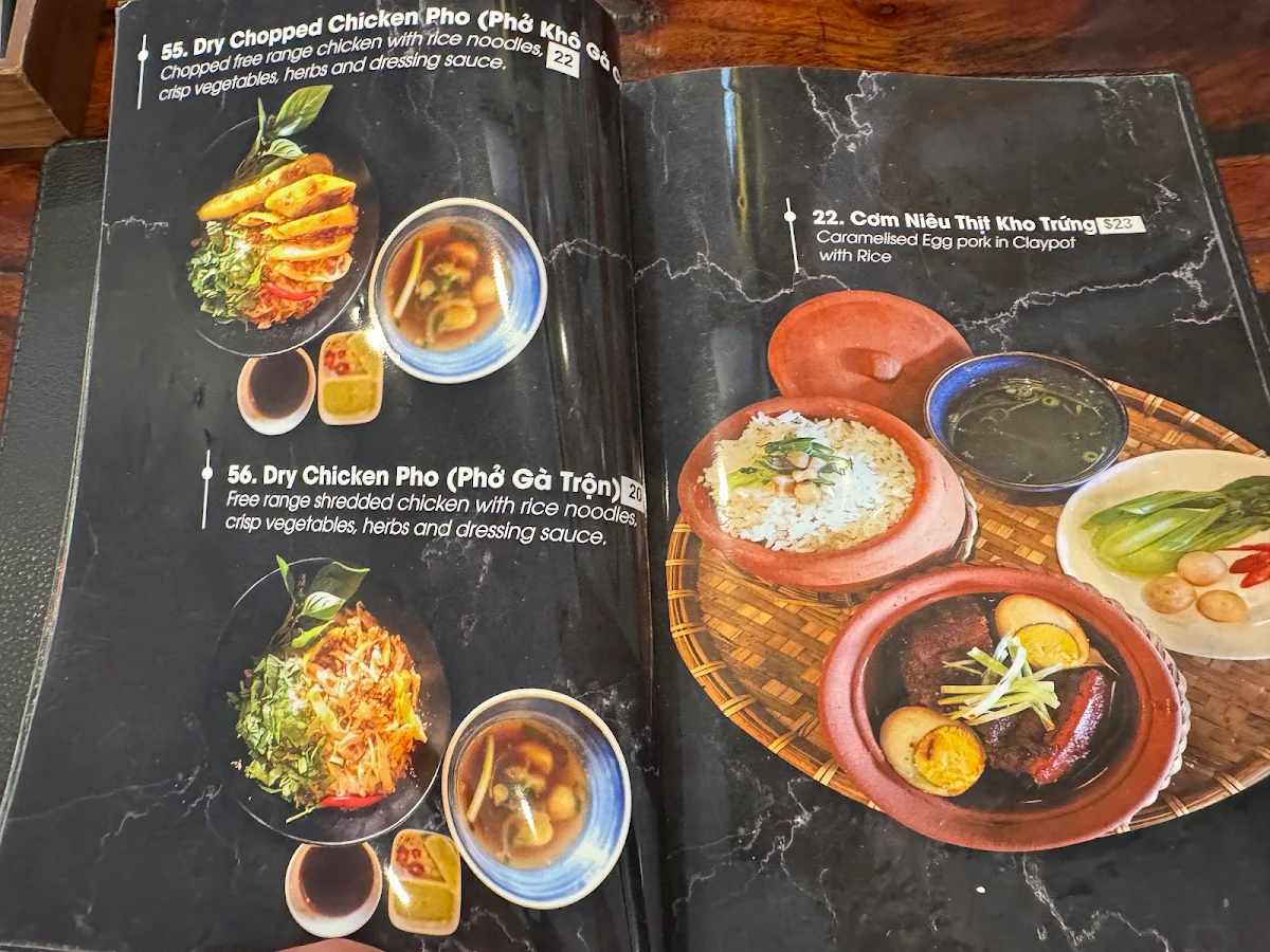 Menu, Phở Queen