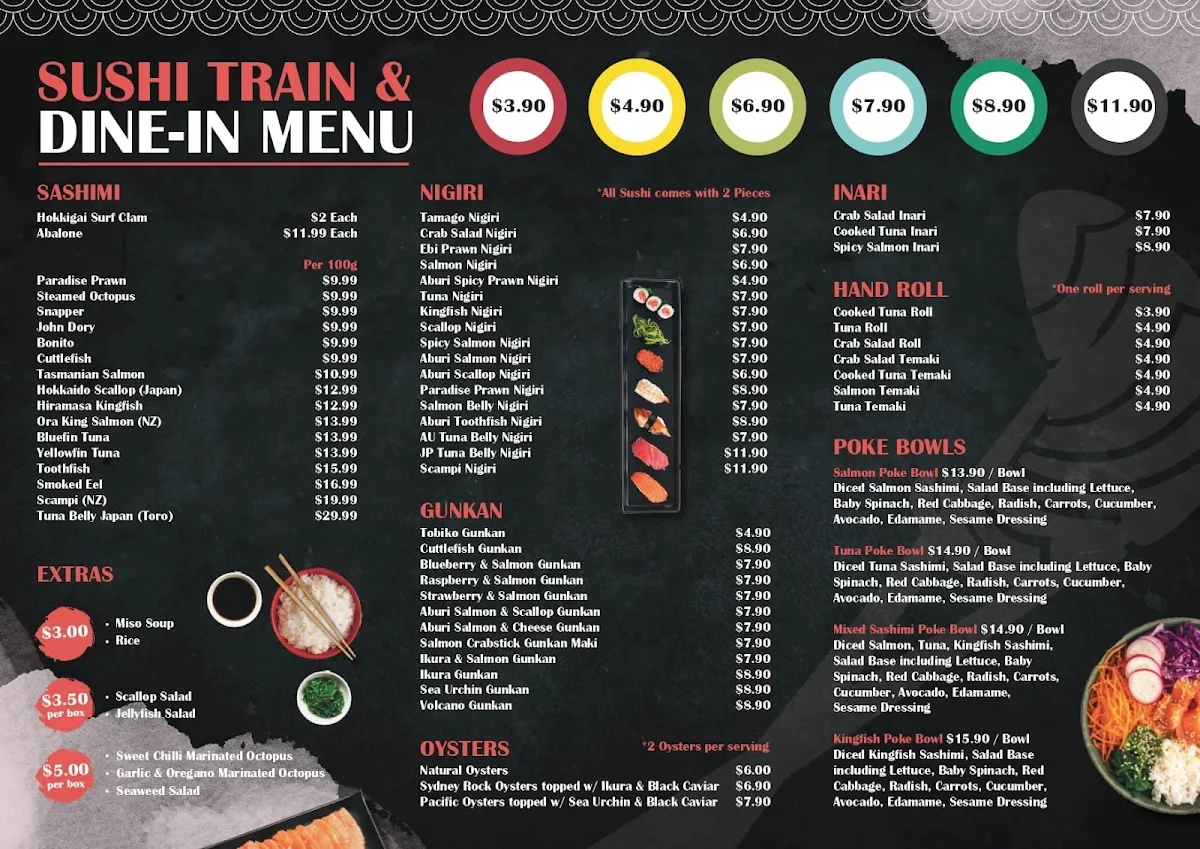 Menu, Get Sashimi Manly