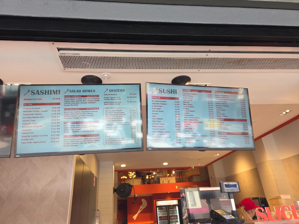 Menu, Get Sashimi Manly
