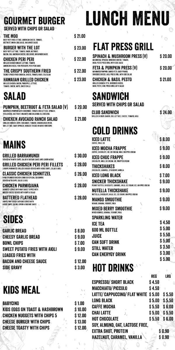 Menu, KN Cafe, Pizza, Restaurant