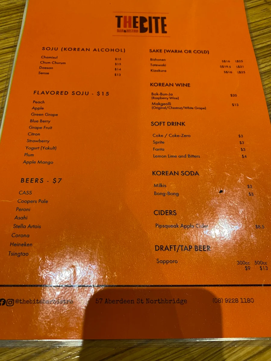 Menu, The Bite