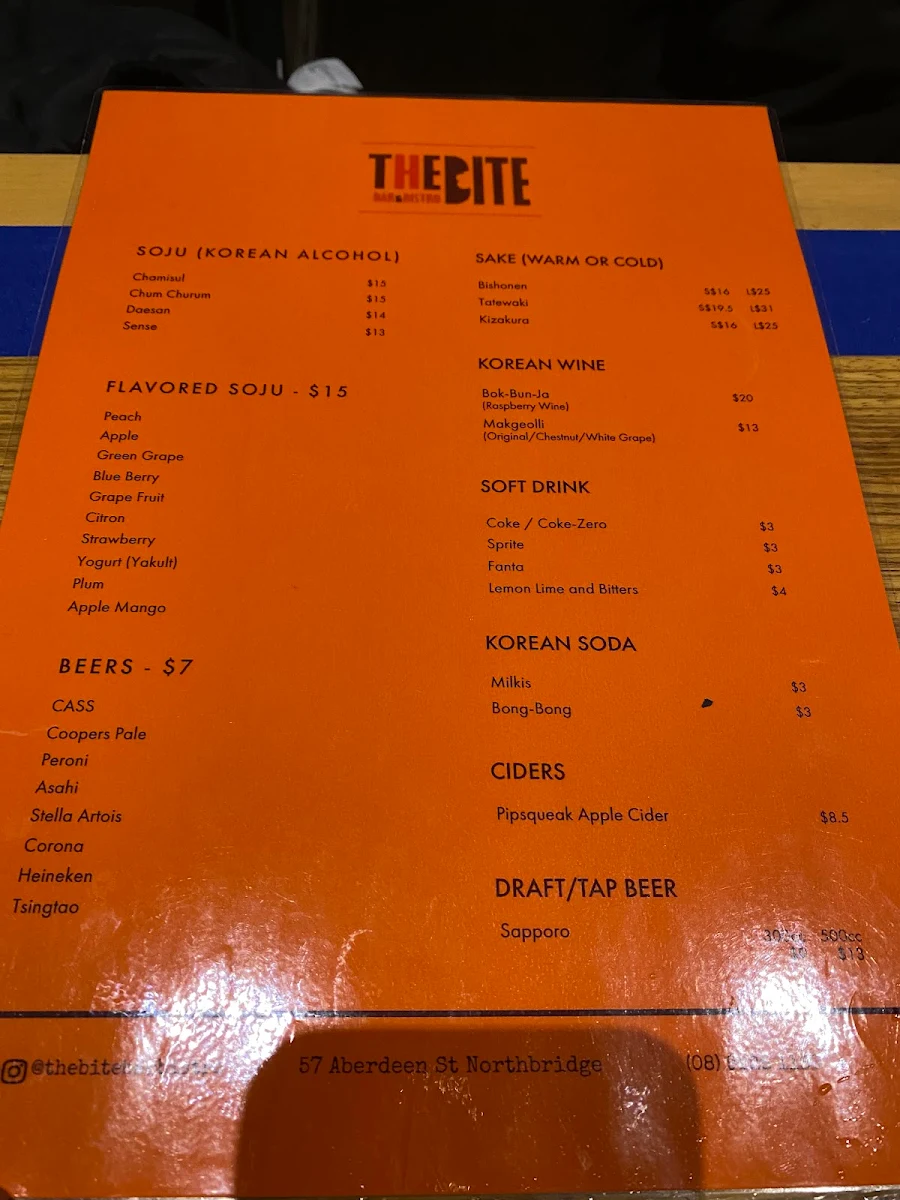 Menu, The Bite