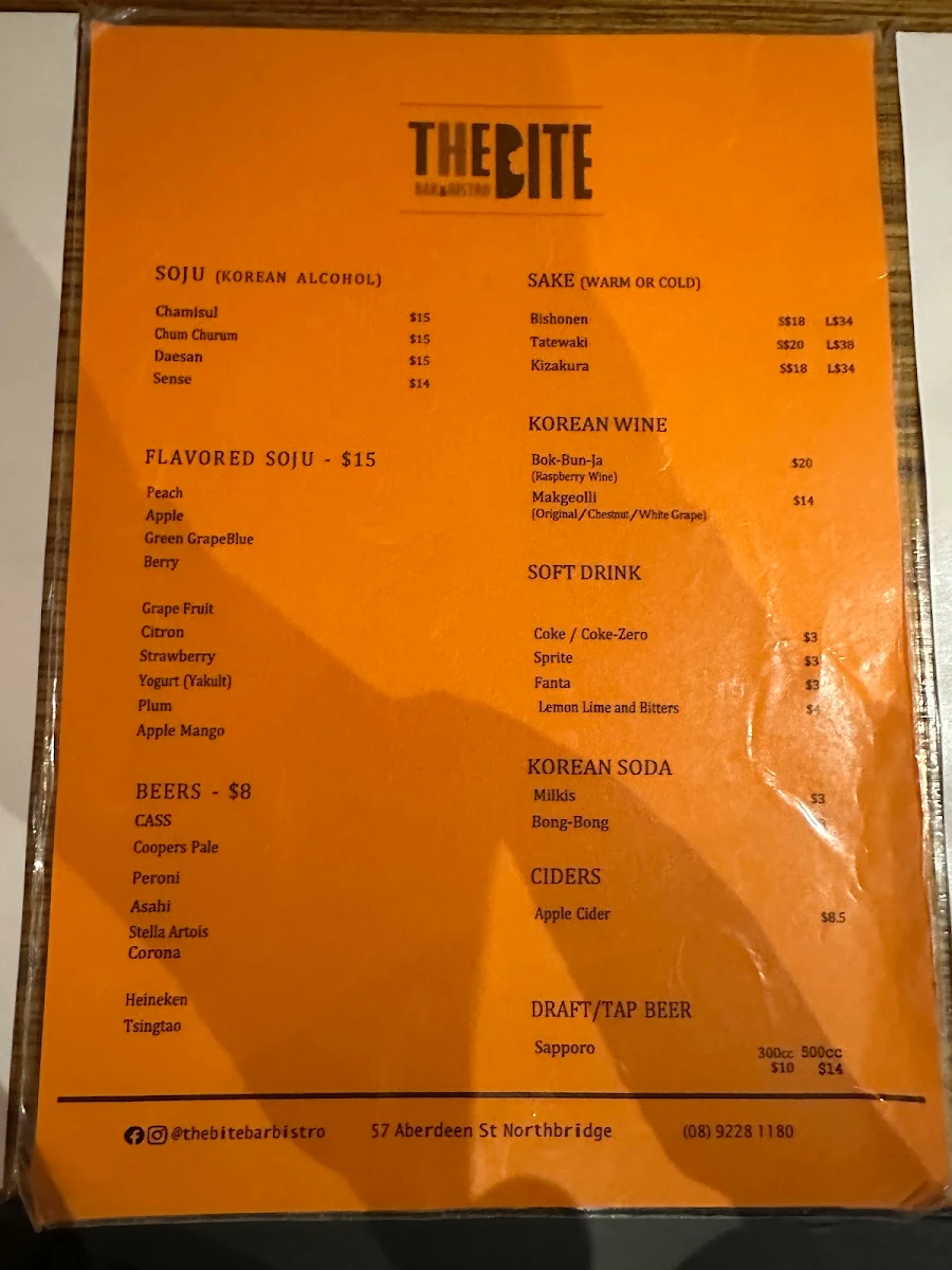 Menu, The Bite