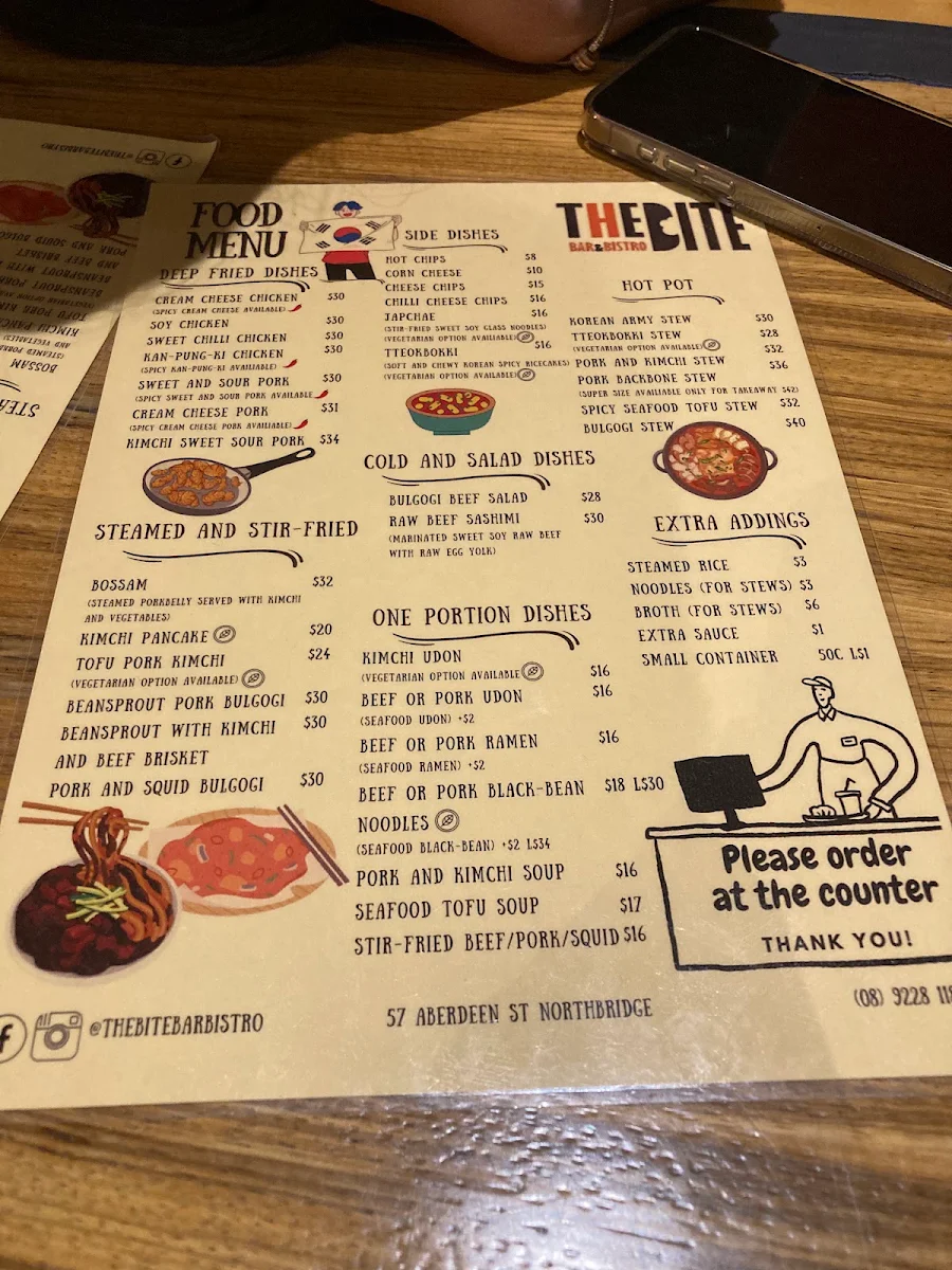 Menu, The Bite