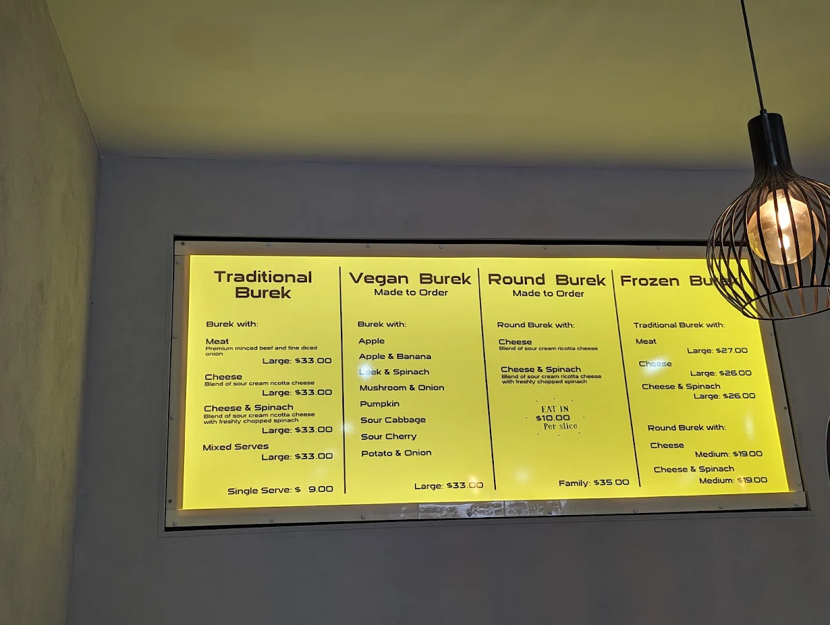 Menu, Balkan Fresh Burek