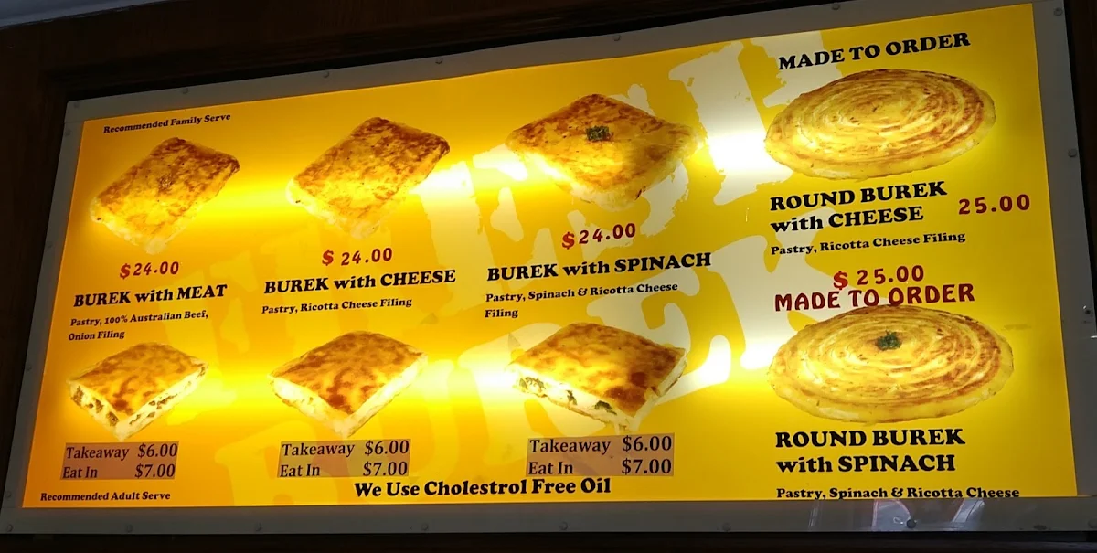 Menu, Balkan Fresh Burek
