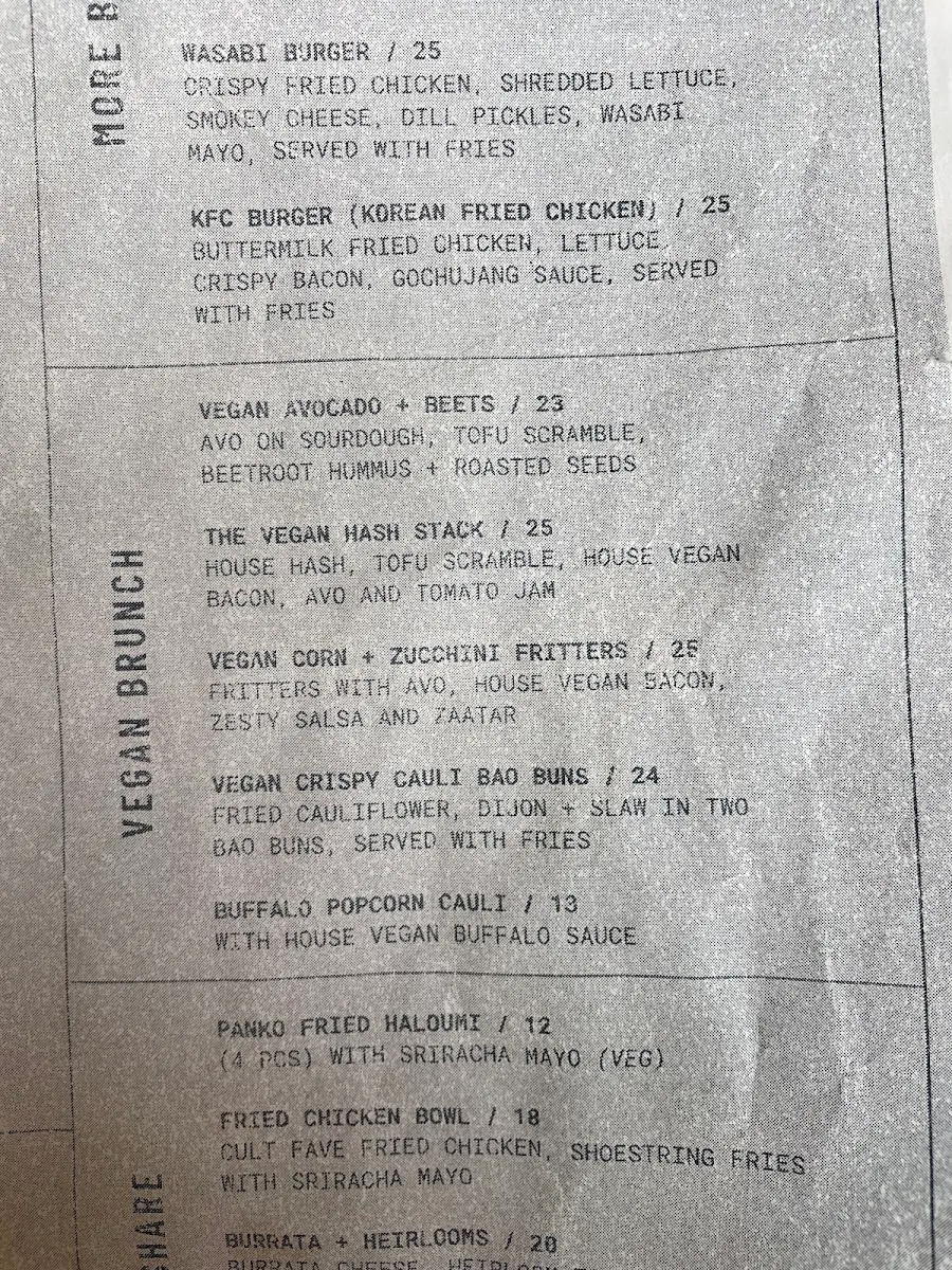 Menu, Yeah Nah Yeah