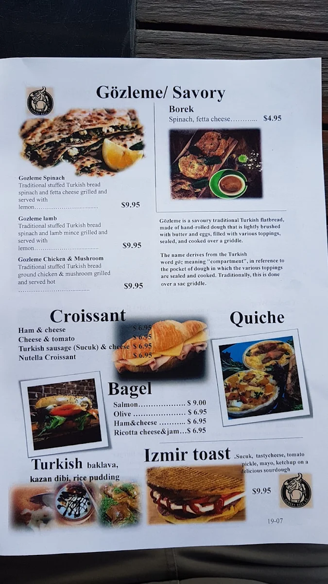 Menu, Hungry Bull Co. Balmain
