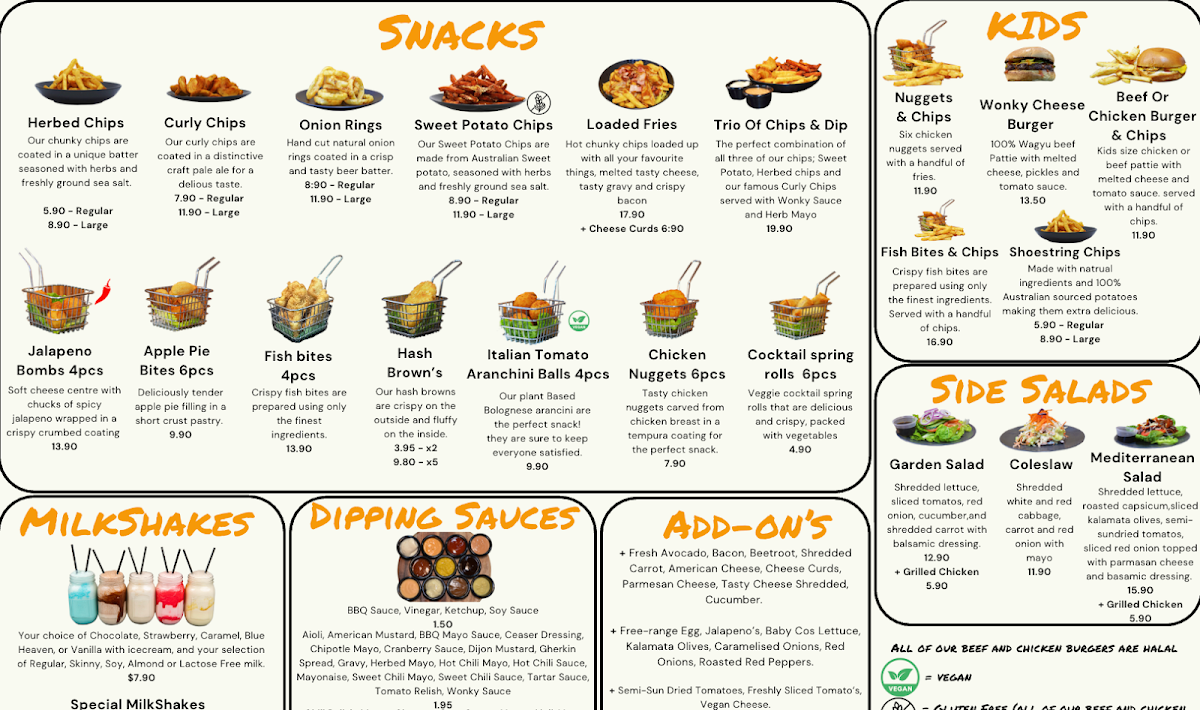 Menu, Wonky Trolley