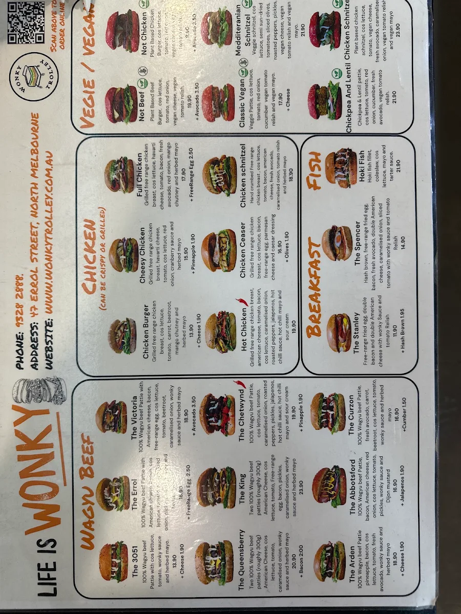 Menu, Wonky Trolley