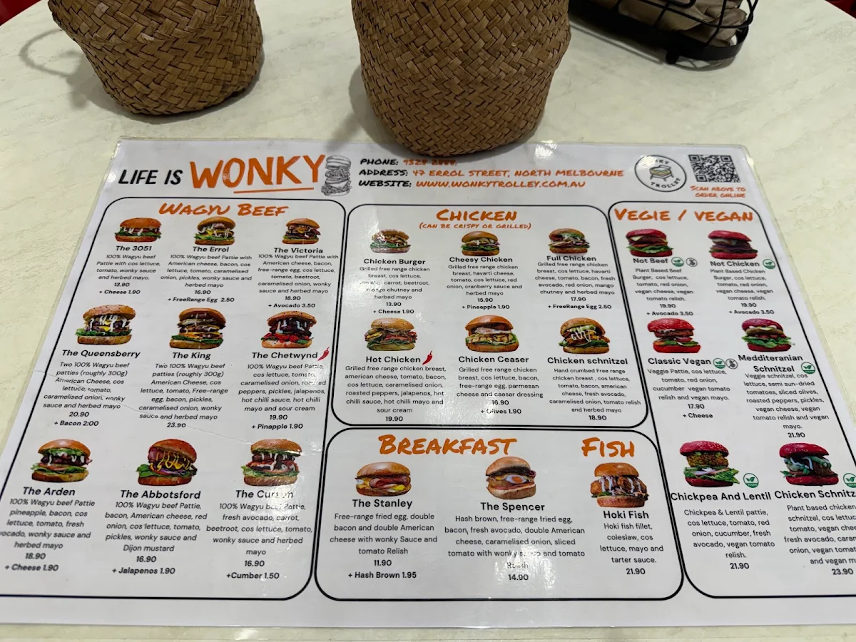 Menu, Wonky Trolley