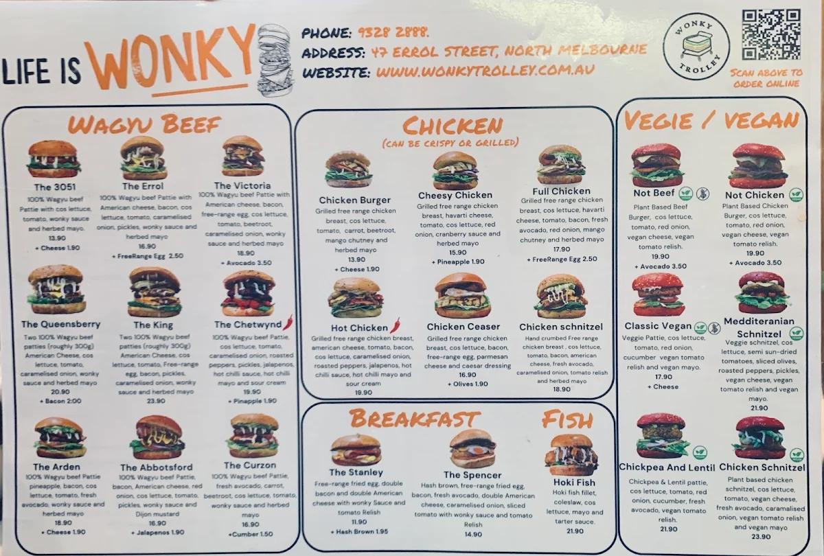 Menu, Wonky Trolley