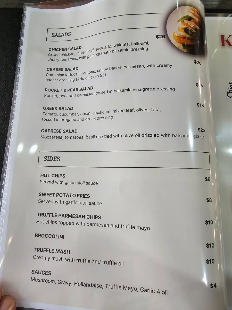 Menu, Ambrose Dining