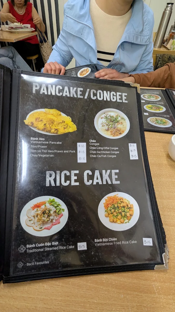 Menu, Bac 8