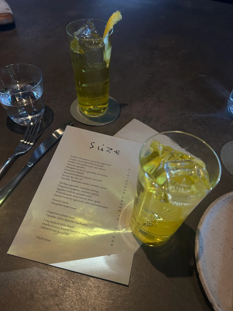 Menu, Suze