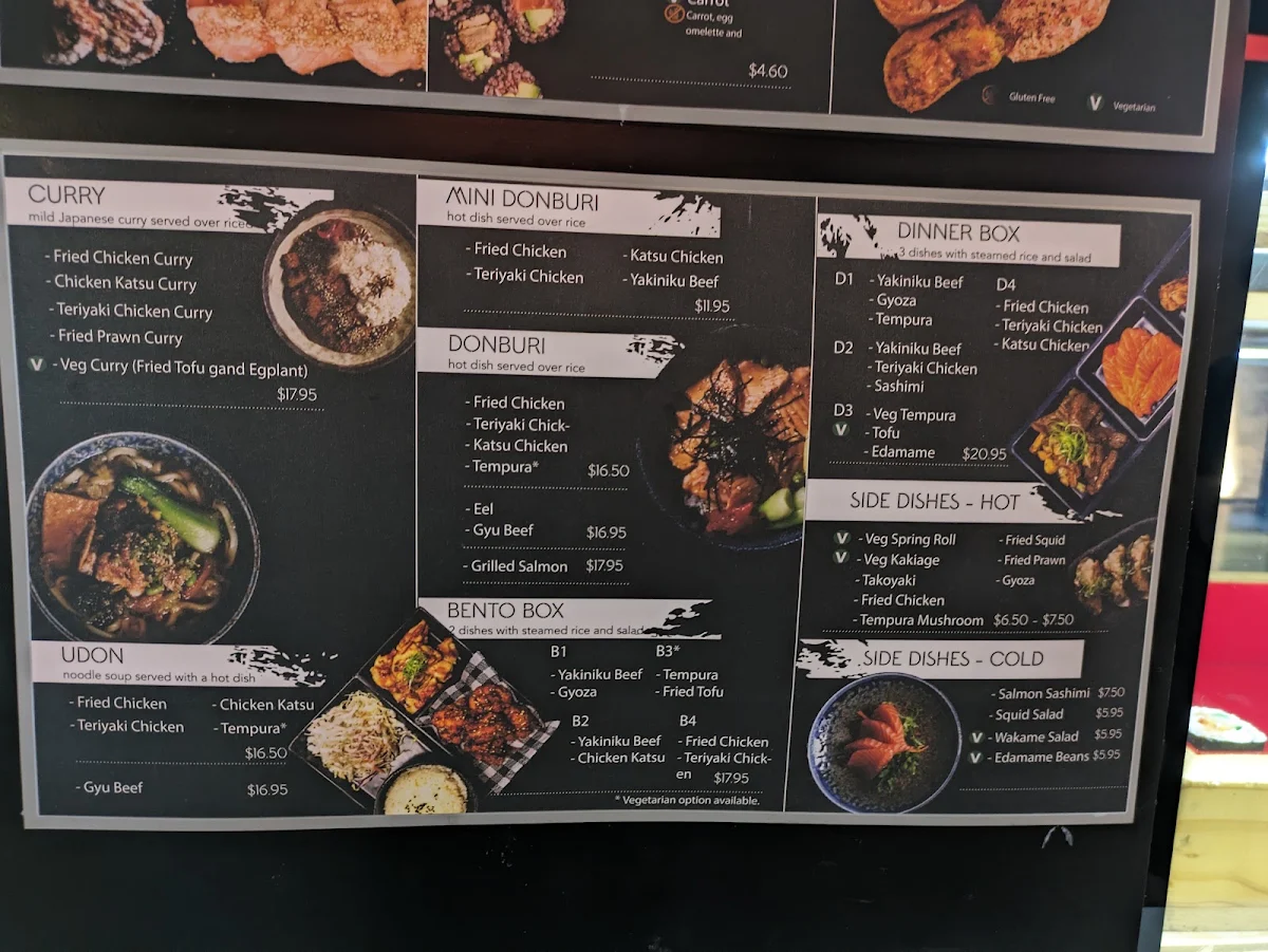 Menu, Bento Box