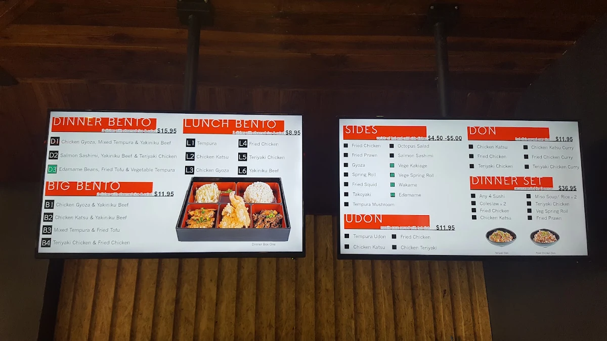 Menu, Bento Box