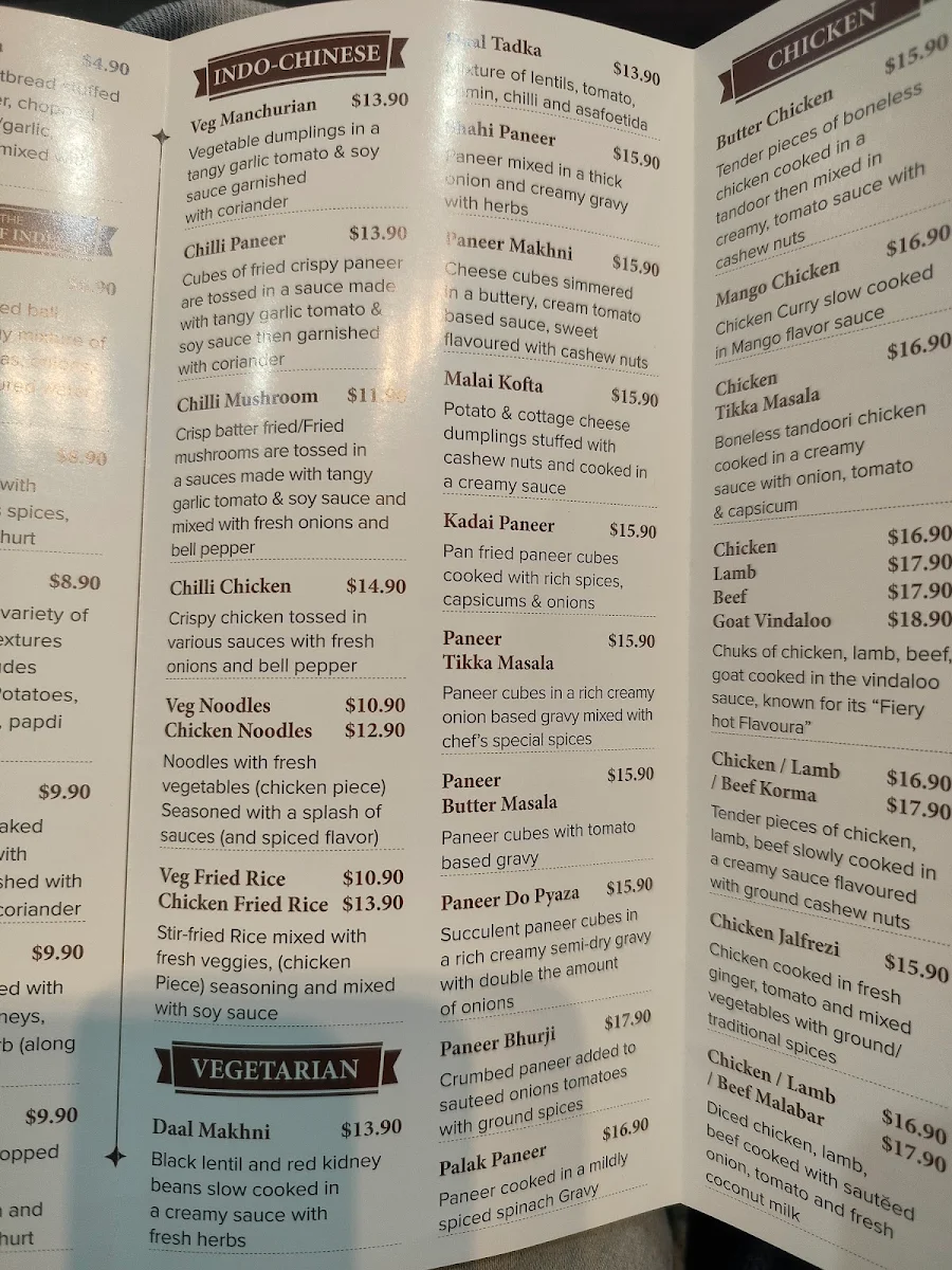 Menu, Indioz fusion