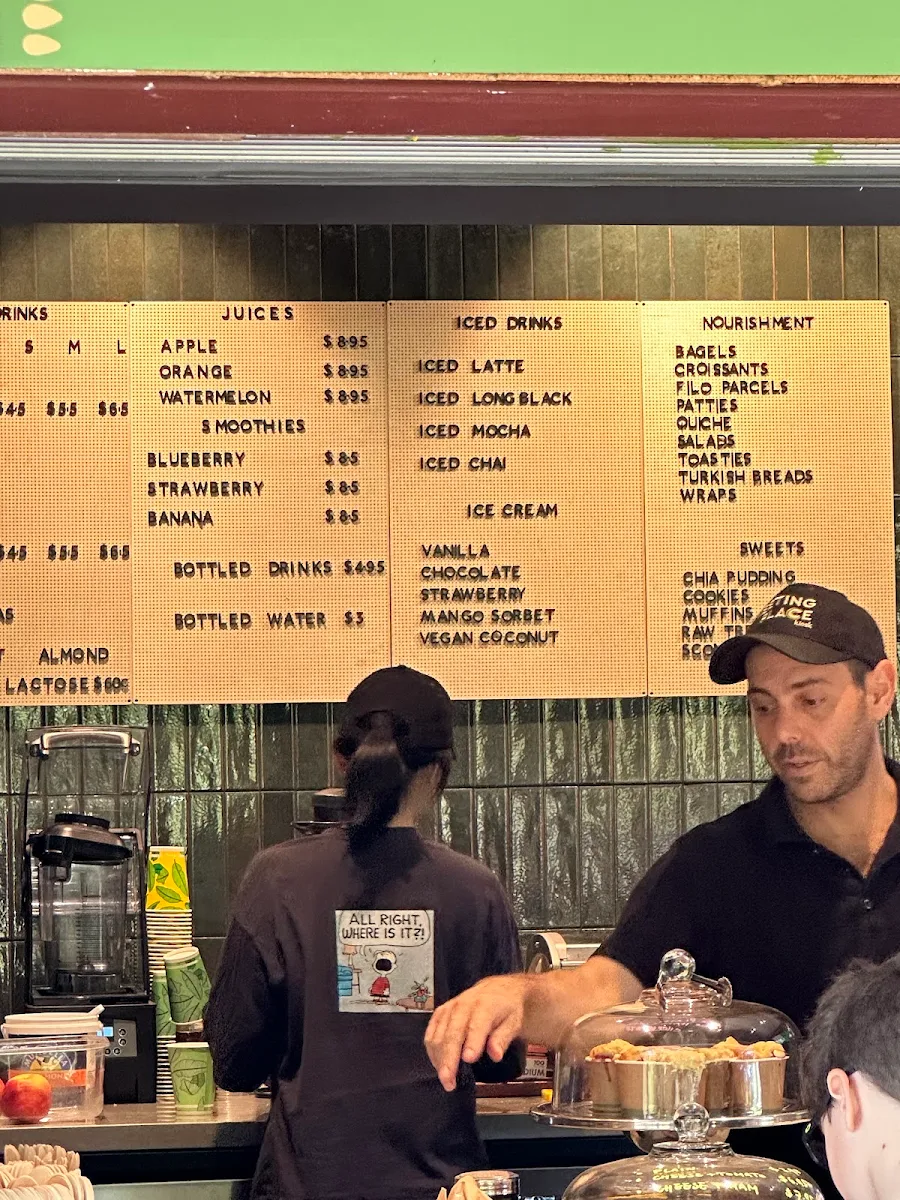 Menu, Meeting Place Kiosk - Hyde Park