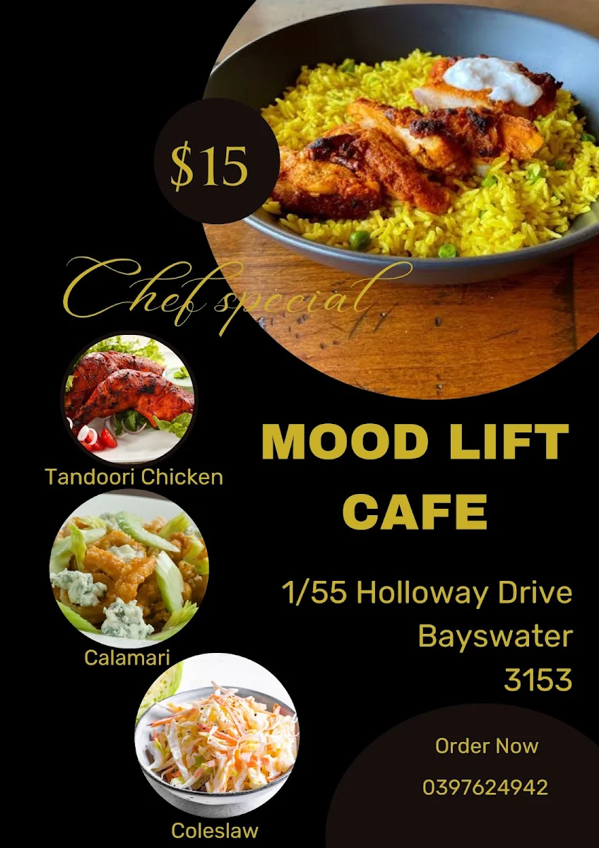 Menu, Mood Lift Cafe & Bar