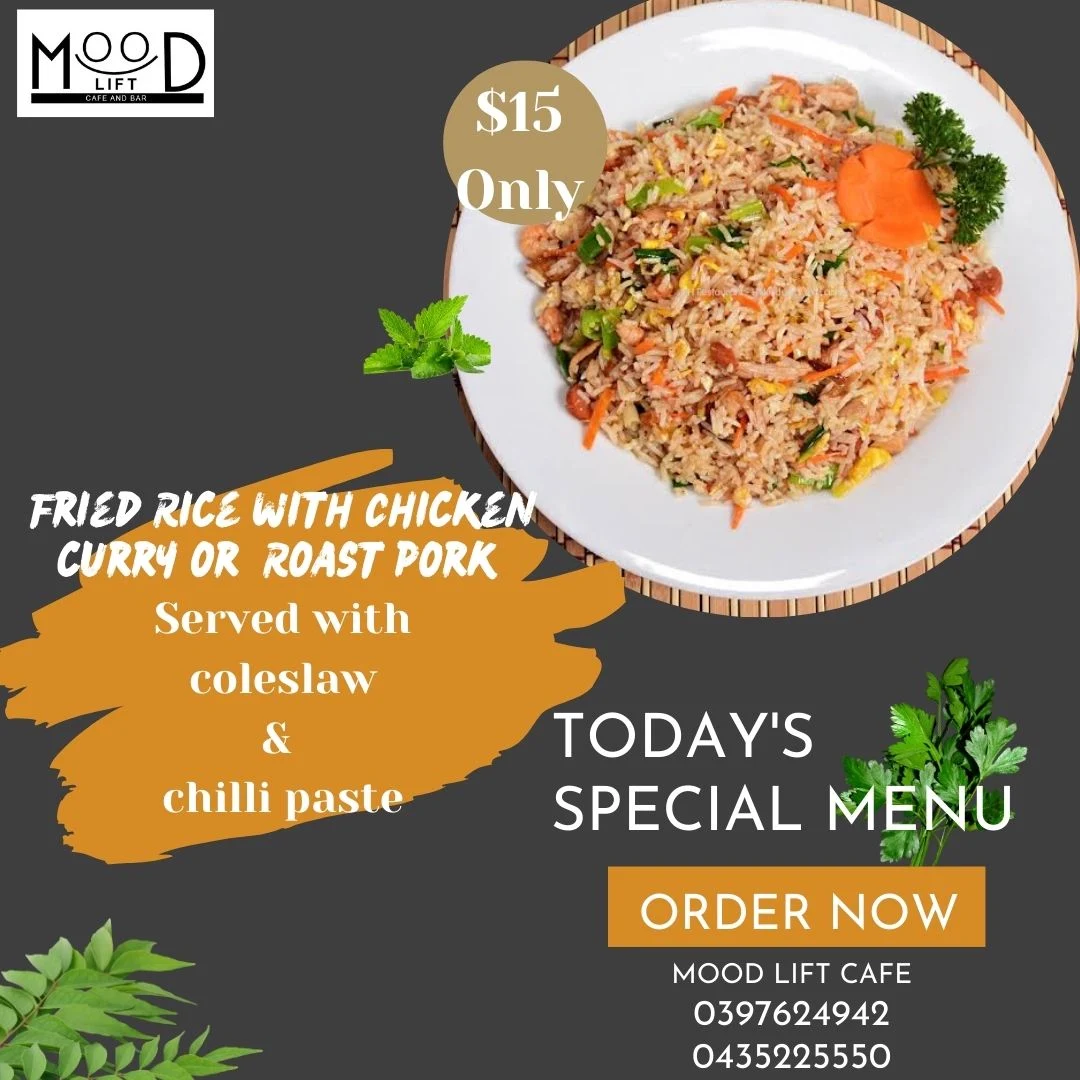 Menu, Mood Lift Cafe & Bar