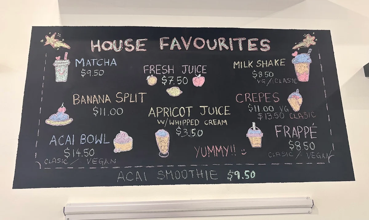 Menu, SALIS cafe
