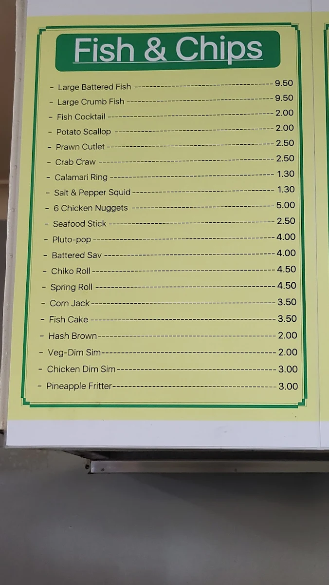 Menu, Mac & Myers Takeaway