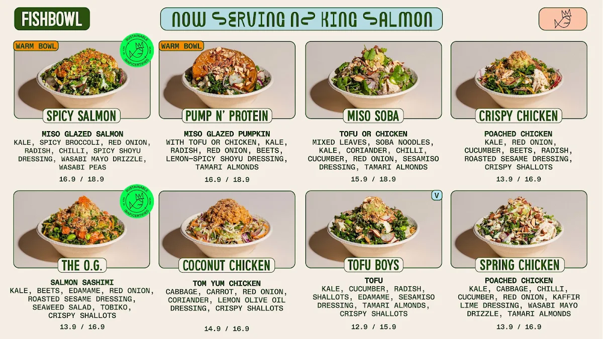 Menu, FISHBOWL - Armadale