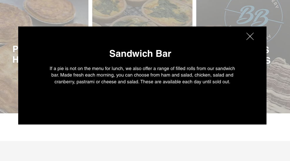 Menu, Biddick’s Bakery Warrandyte - WINNER 2023 Australian Trades Champion “New Business"