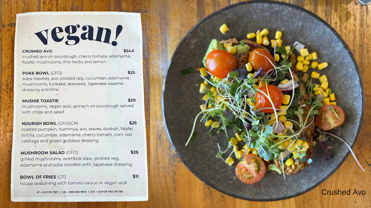 Menu, Paulie's Corner Cafe