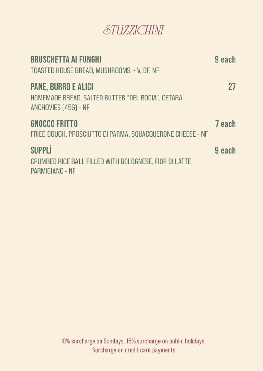 Menu, Made In Casa