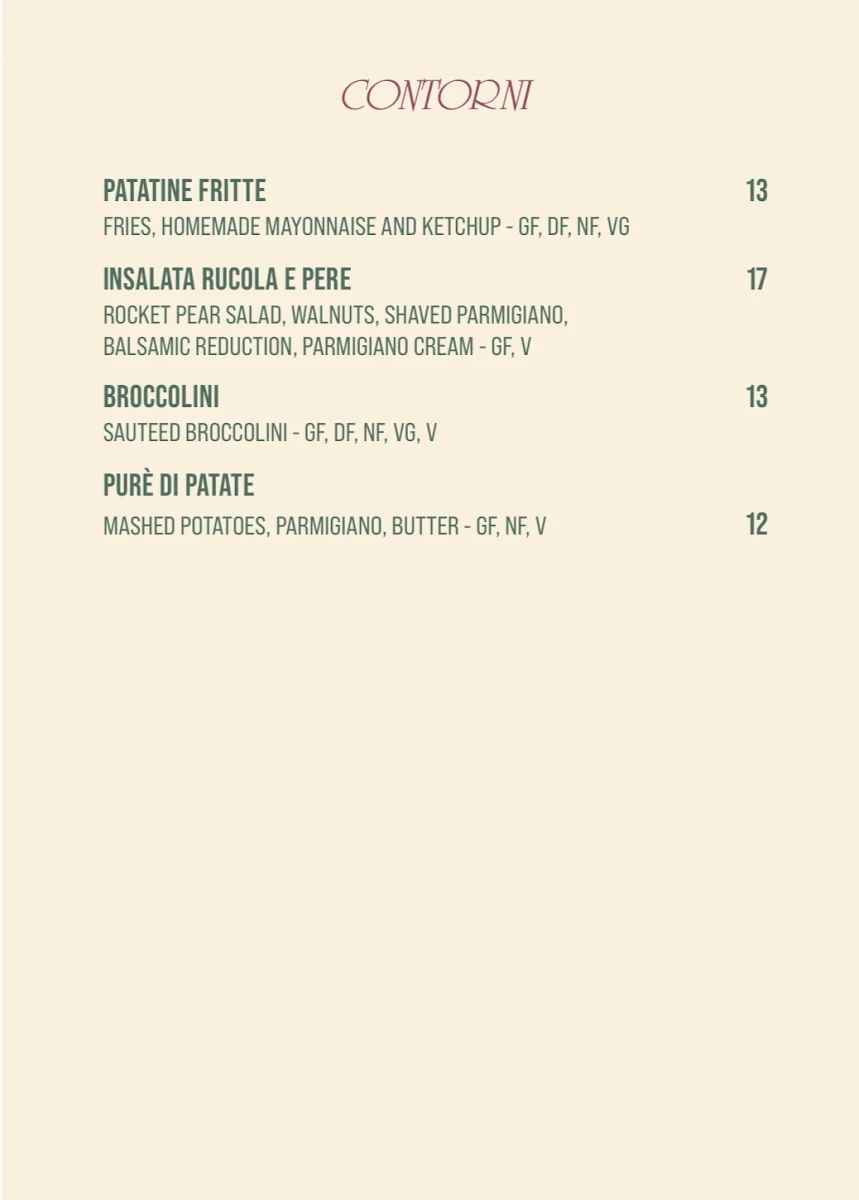 Menu, Made In Casa