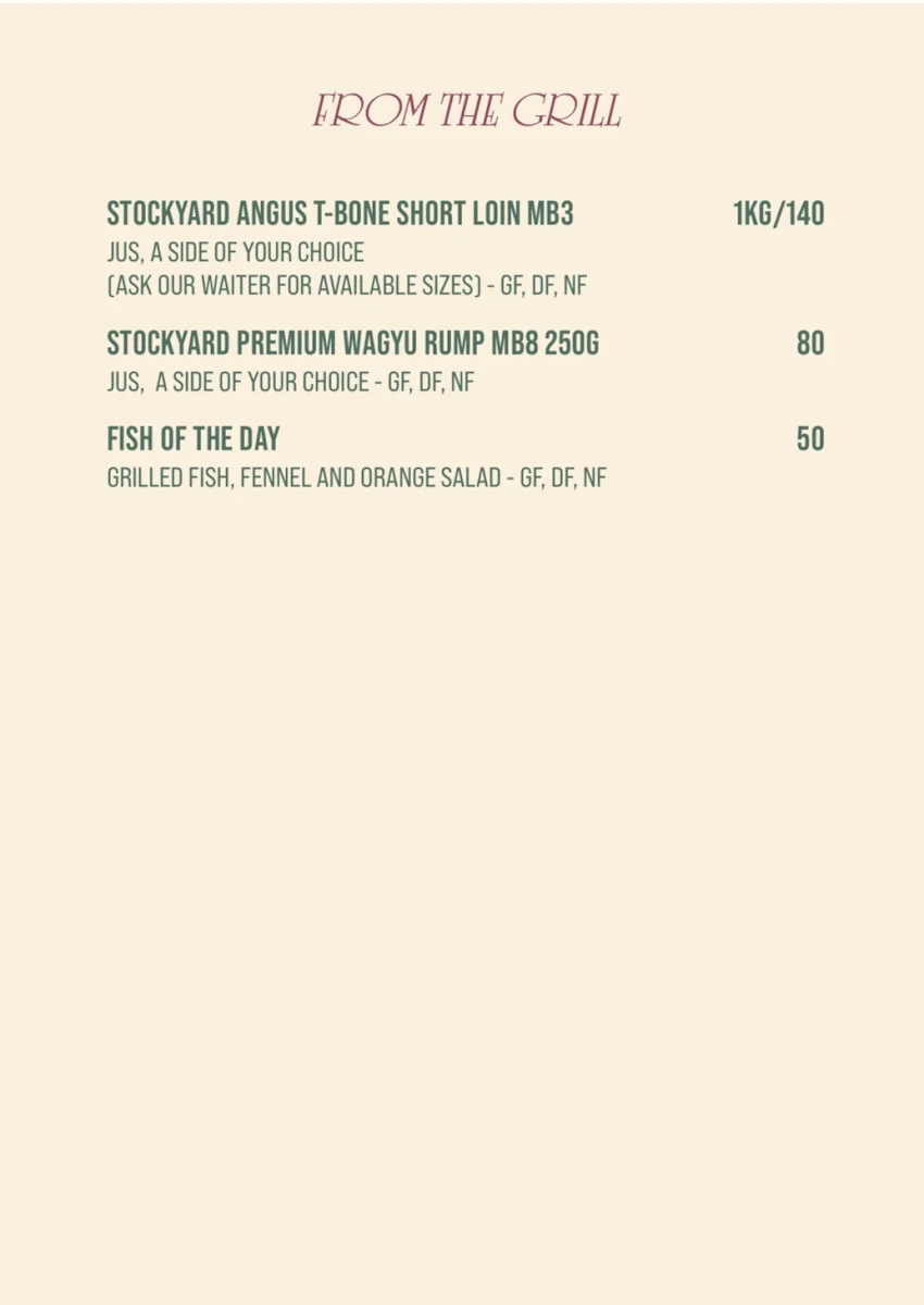 Menu, Made In Casa