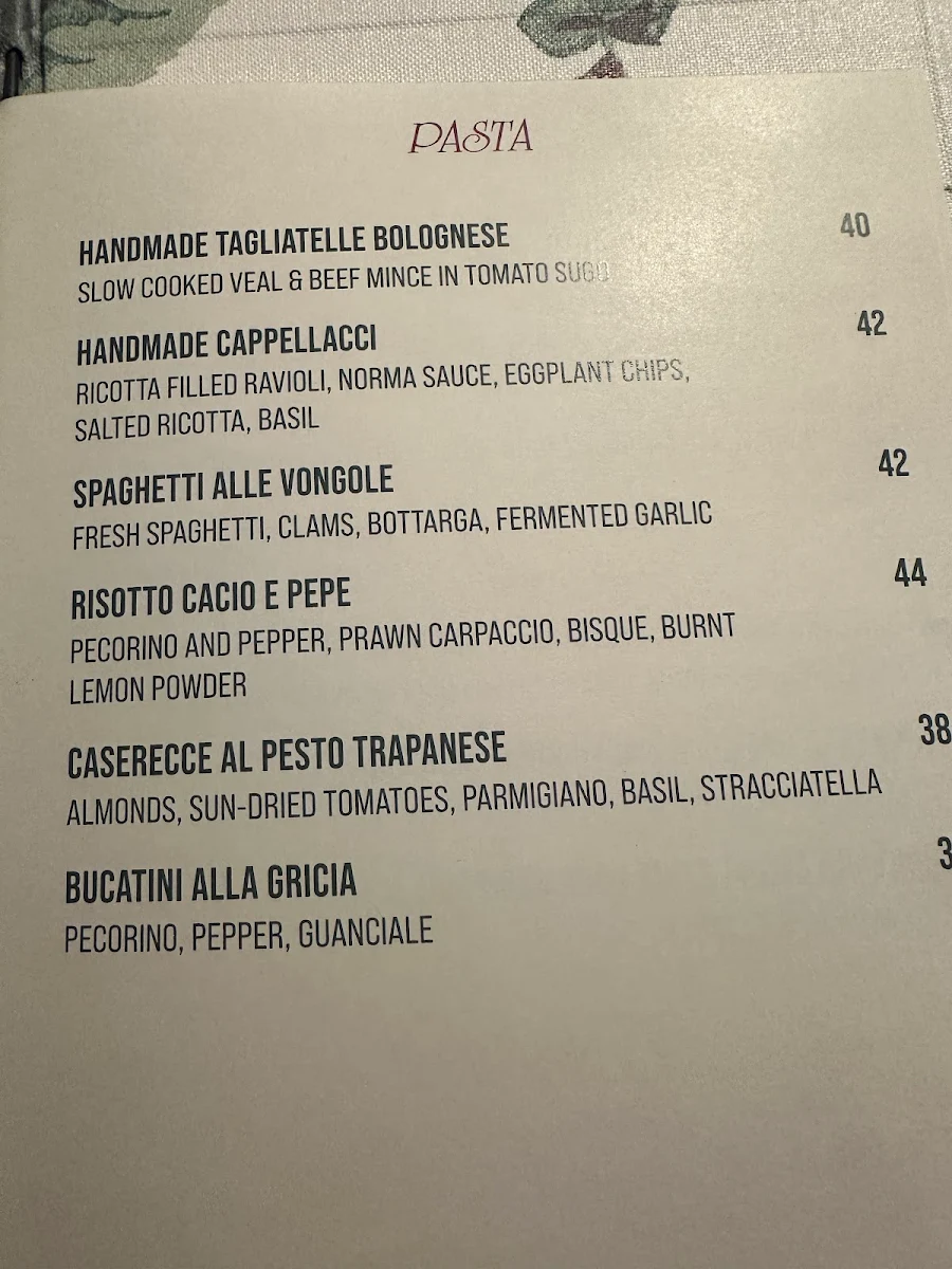 Menu, Made In Casa