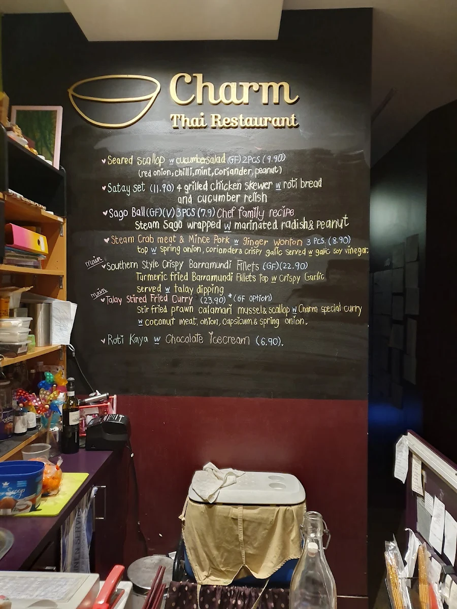 Menu, Charm Thai Restaurant