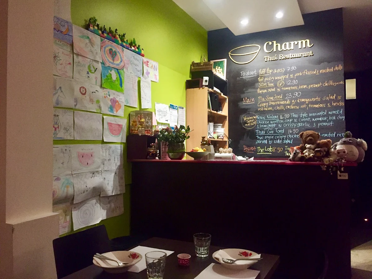 Menu, Charm Thai Restaurant