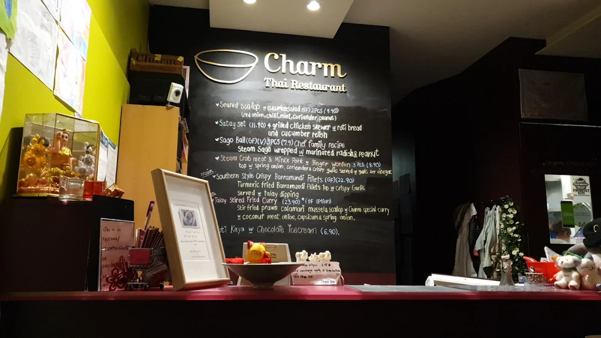 Menu, Charm Thai Restaurant