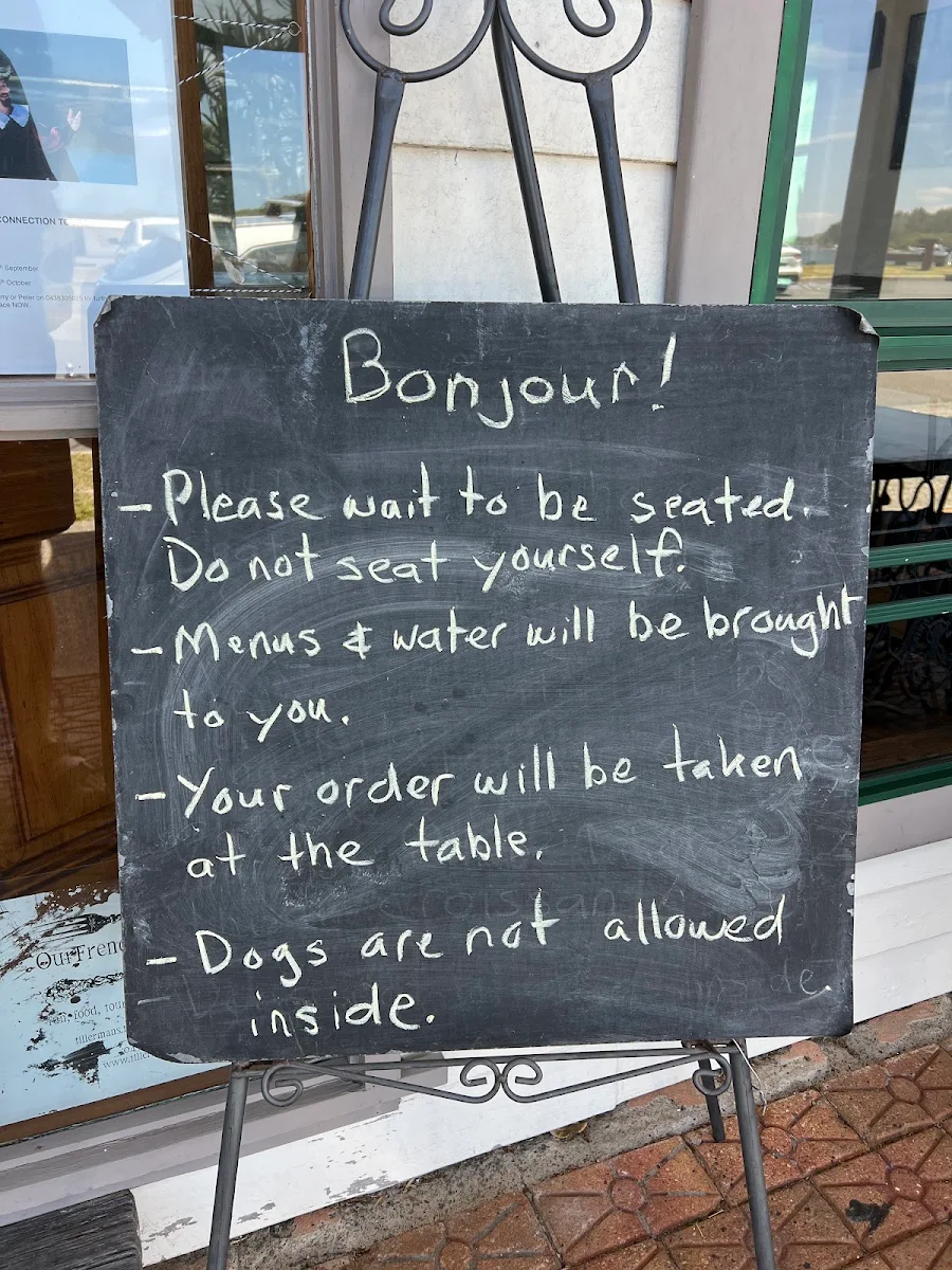 Menu, Tillermans