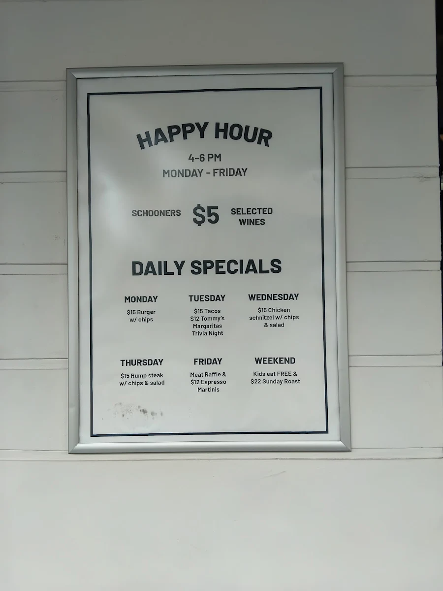 Menu, Empire Hotel