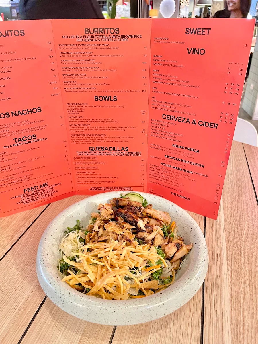 Menu, Fonda Mexican Chadstone