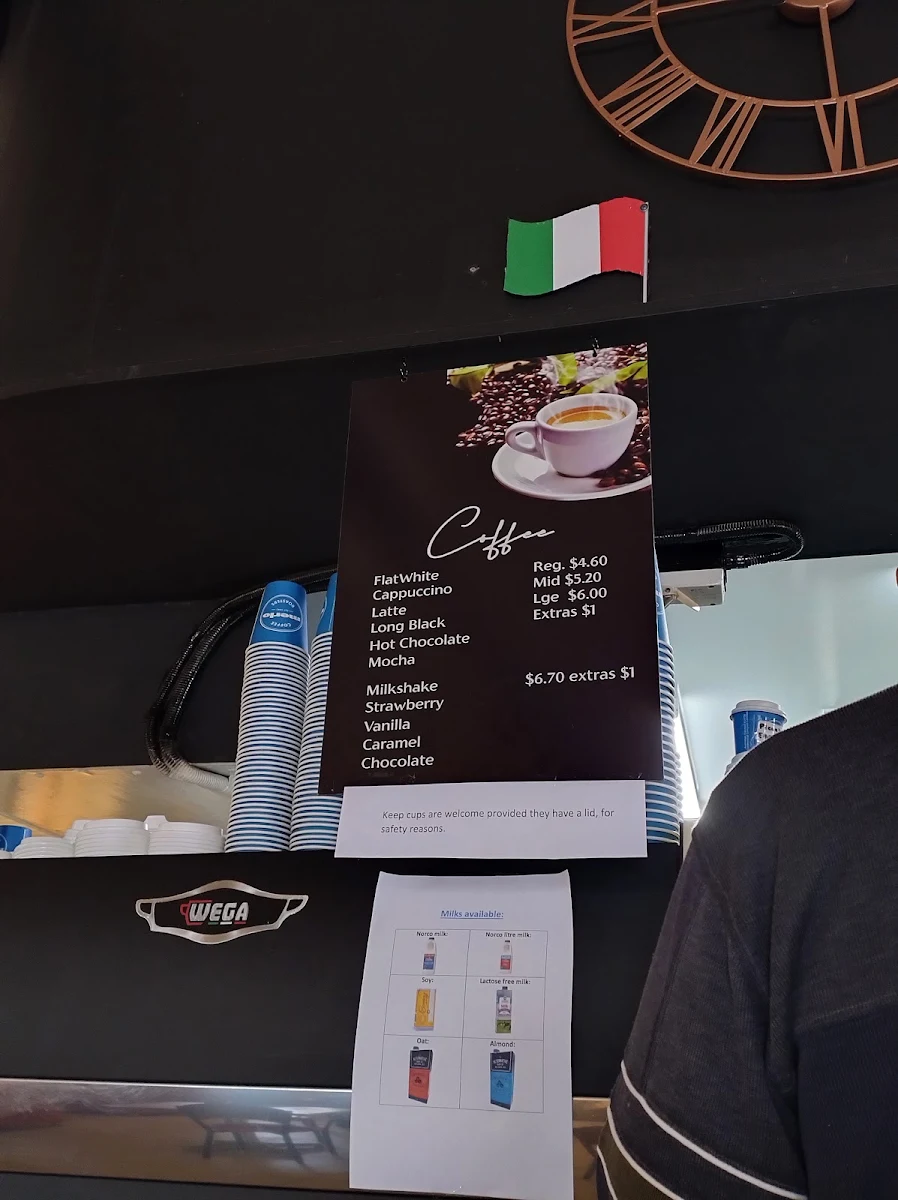 Menu, New Italy Cafe