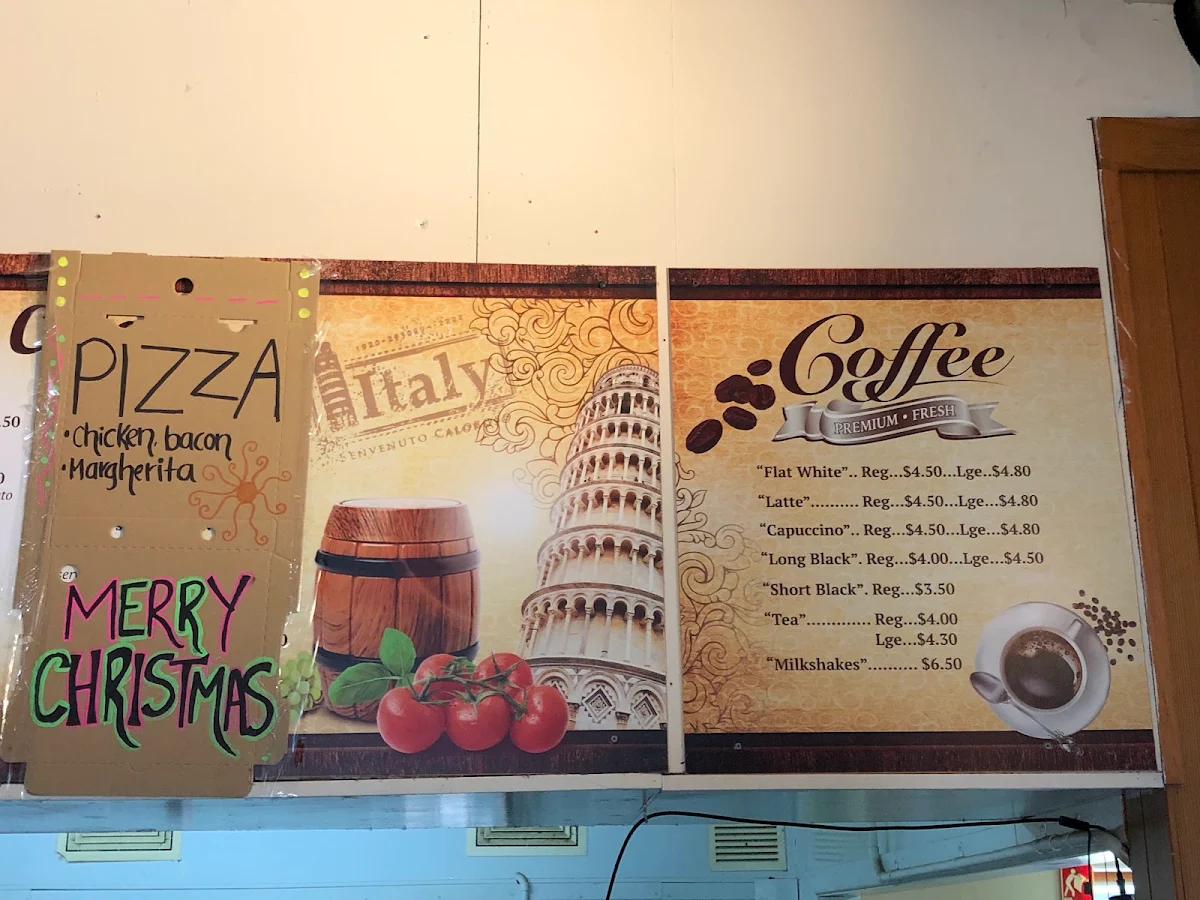 Menu, New Italy Cafe