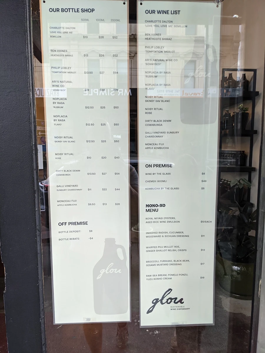 Menu, Glou