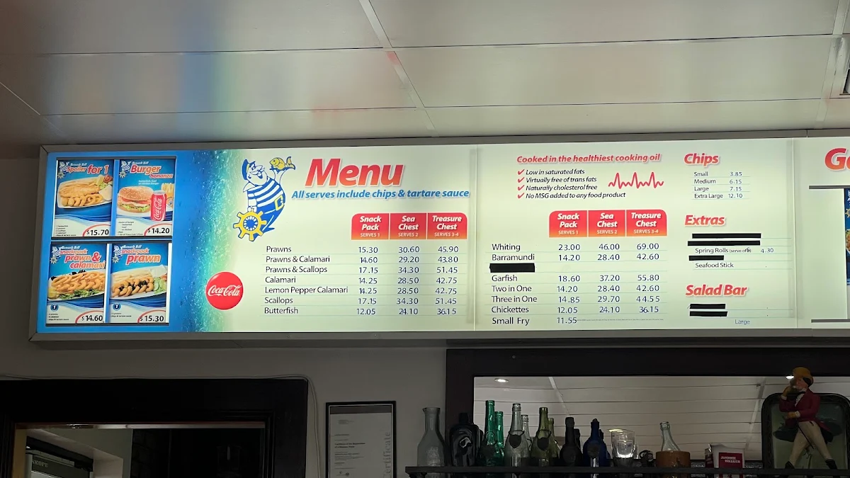 Menu, Barnacle Bill