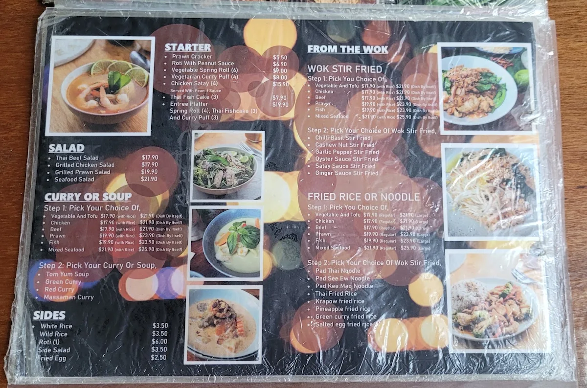 Menu, Food Hall